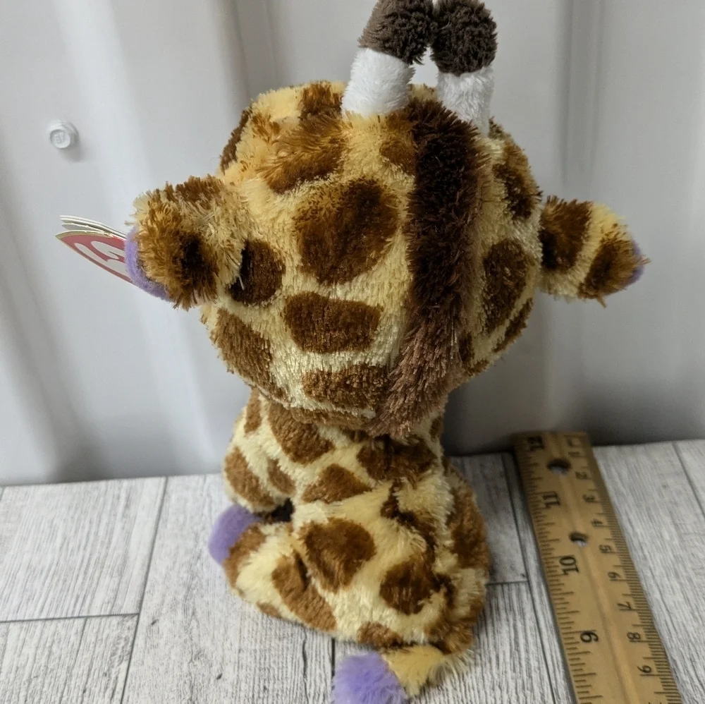 Ty Beanie Boos Giraffe Plush - Brown and Purple safari